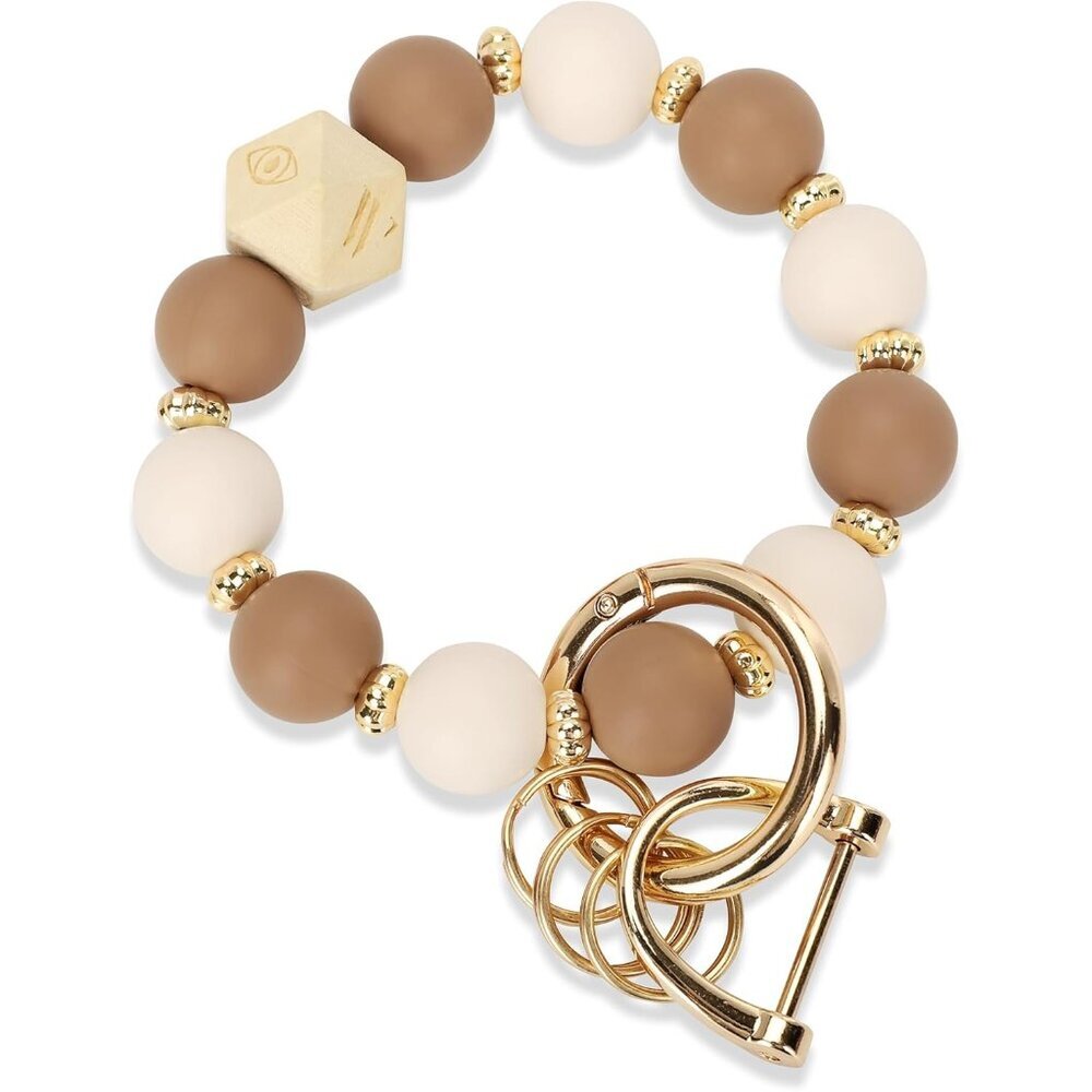 Silicone Key Ring Bracelet for Women | Stretchy Wrist Keychain Bracelet for Car